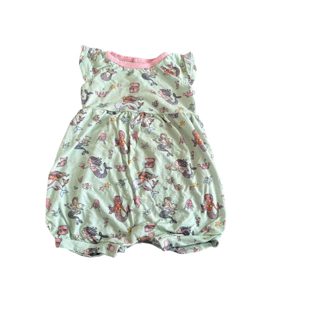 Macaron + Me Bamboo Mermaid Bubble Romper 6-9 Months